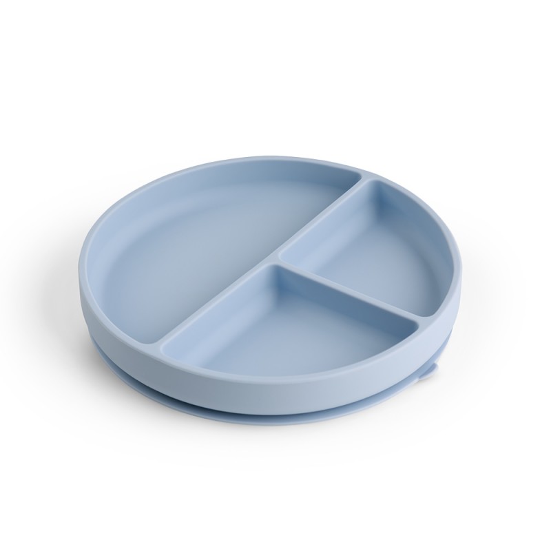Тарелка секционная силиконовая на присоске Edda цвет: небо SPS-01005