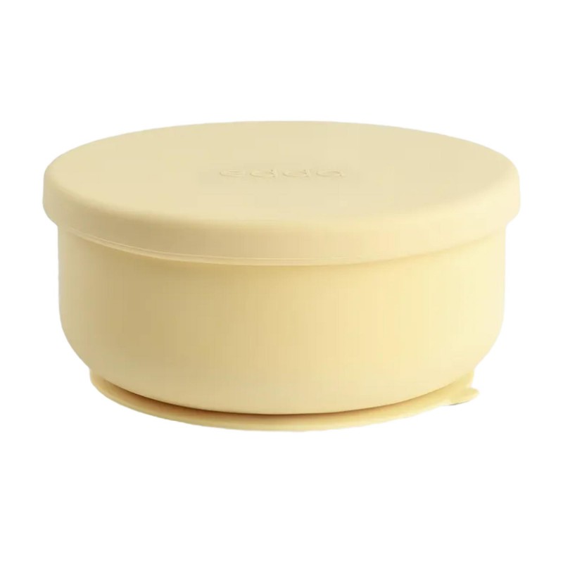 Силиконовая миска на присоске с крышкой Edda цвет: мимоза SBL-01004 Силиконовая миска на присоске с крышкой Edda цвет: мимоза SBL-01004