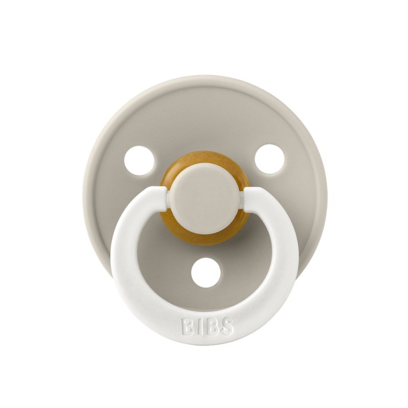 Cоска-пустышка BIBS Colour Latex 0-6 месяцев цвет: sand glow/ со светящимся кольцом