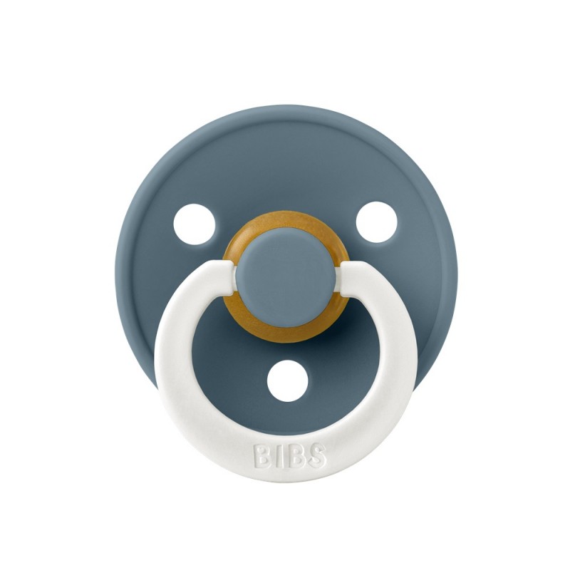 Cоска-пустышка BIBS Colour Latex 6-18 месяцев цвет: petrol glow / со светящимся кольцом