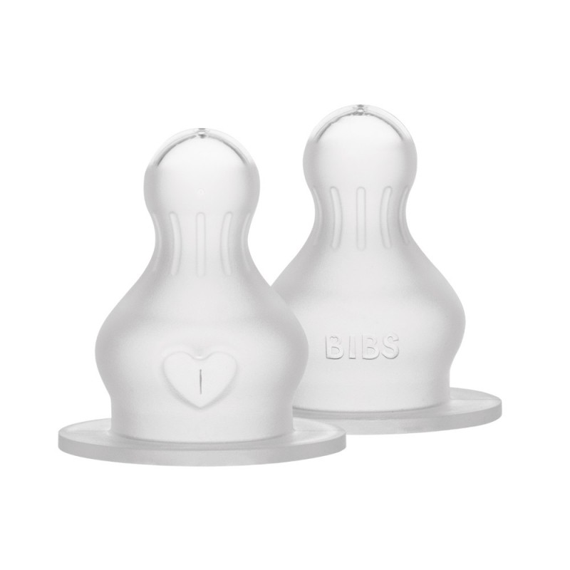 Сменные силиконовые соски для бутылочки BIBS 2 шт средний поток 5000012