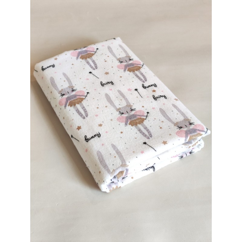 Непромокаемая многоразовая пеленка из фланели 60*90 см цвет: балерины