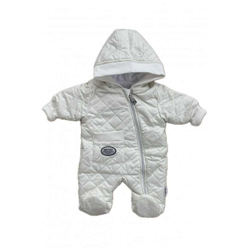 Комбинезон стеганный " Тоторо" 68 см цвет: молочный 220-093-202-04