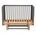 Детская деревянная кроватка Lea 2 с быстросъемной стенкой и маятником цвет: графит-дуб крафт золотой 0003167-27 Детская деревянная кроватка Lea 2 с быстросъемной стенкой и маятником цвет: графит-дуб крафт золотой 0003167-27