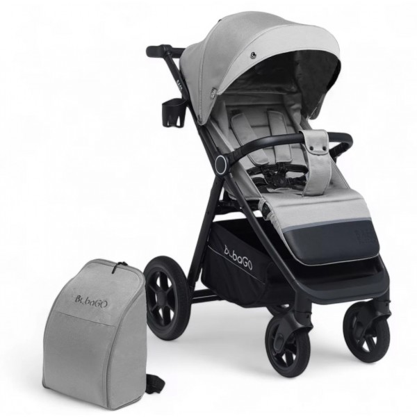 Коляска детская прогулочная BubaGo Model BASS цвет: Light gray/ Светло серый BG 132-AL-1