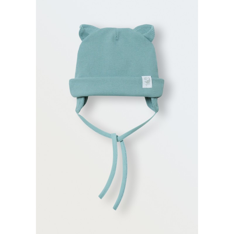 Шапочка из кашкорсе с ушками 40-42 см цвет: ментол 6030-06