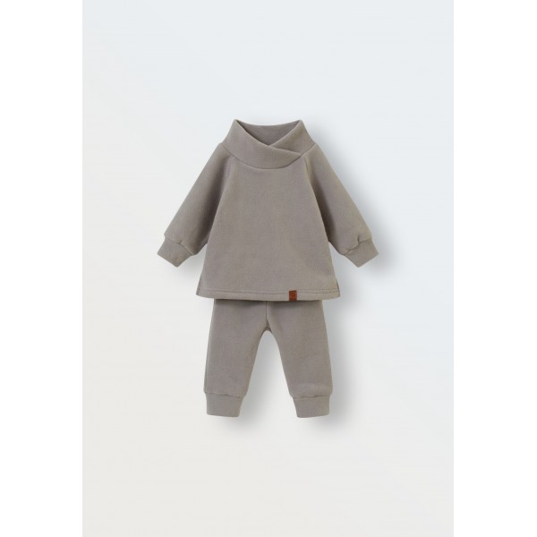 Флисовый костюм Cute 74-80 см цвет: серый 1555-13