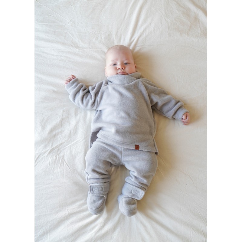 Флисовый костюм Cute 80-86 см цвет: серый 1555-13