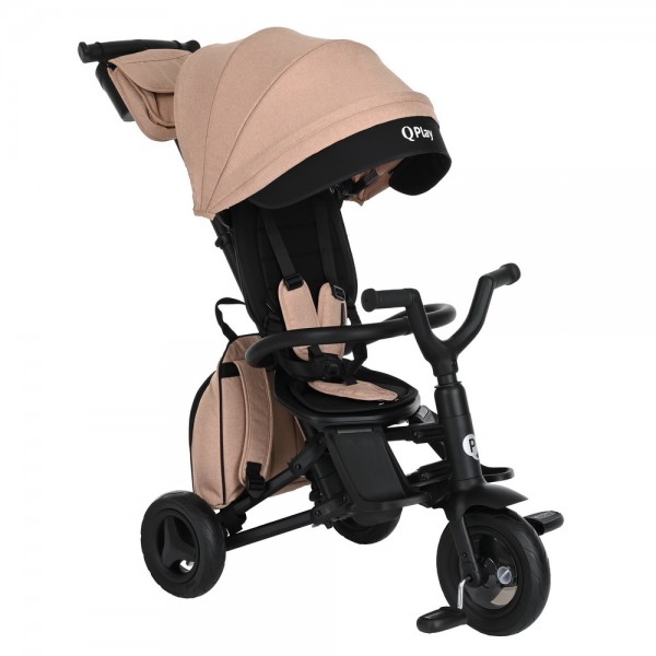 Велосипед трехколесный Qplay Nova + цвет: Beige/black/Бежево-черный