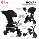 Велосипед трехколесный Qplay Nova + цвет: Carbon black/черный