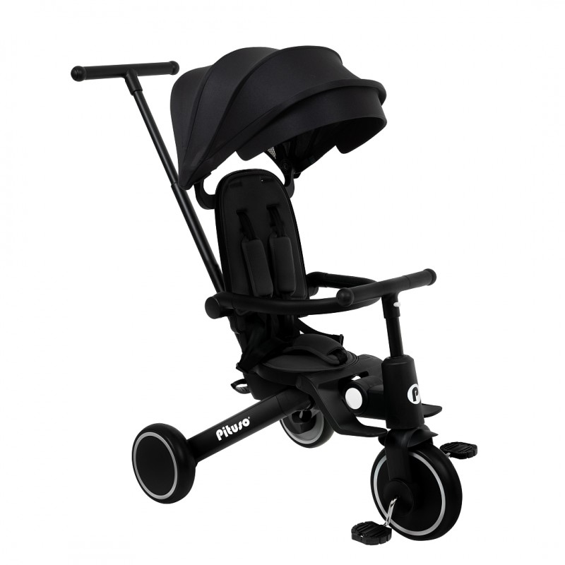 Велосипед трехколесный Pituso Leve Pro цвет: black/ черный