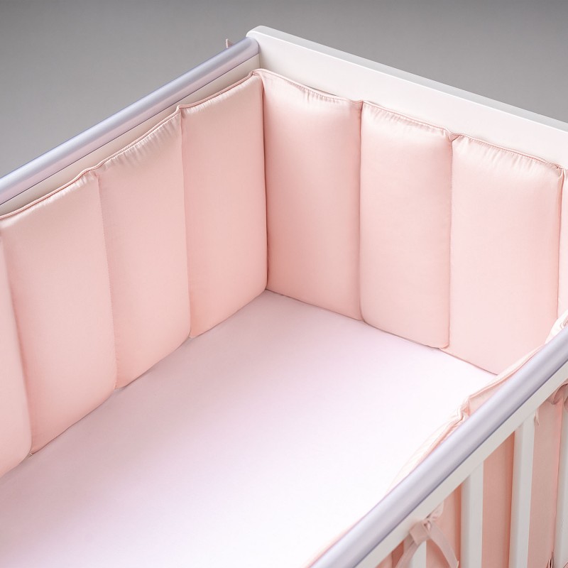 Защита фенс-бортик для детской кроватки Sateen Collection цвет: розовый ФБ-1.03.07