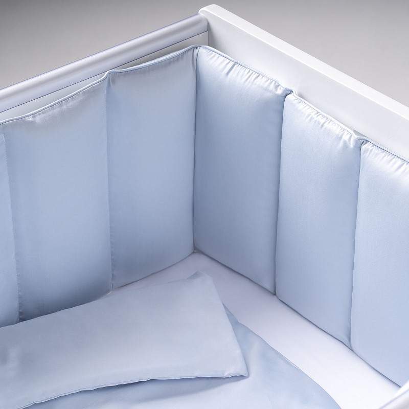 Защита фенс-бортик для детской кроватки Sateen Collection цвет: голубой ФБ-1.03.10