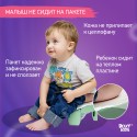 Горшок дорожный складной с многоразовой вкладкой HandyPotty 3 в 1 цвет: оливковый и вкладка бежевая