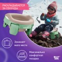 Горшок дорожный складной с многоразовой вкладкой HandyPotty 3 в 1 цвет: бежевый и вкладка розовая