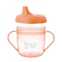 Тренировочная кружка-поильник с носиком 180 мл цвет: персиковый