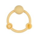 Игрушка-прорезыватель силиконовая Погремушка Кольцо Edda цвет: мимоза STR-01004