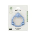Игрушка-прорезыватель силиконовая Погремушка Кольцо Edda цвет: небо STR-01005