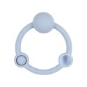 Игрушка-прорезыватель силиконовая Погремушка Кольцо Edda цвет: небо STR-01005