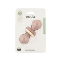 Игрушка-прорезыватель силиконовая Погремушка Гантеля Edda цвет: пудра SBR-01002