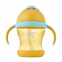 Поильник-непроливайка с трубочкой 200 мл цвет: медовый