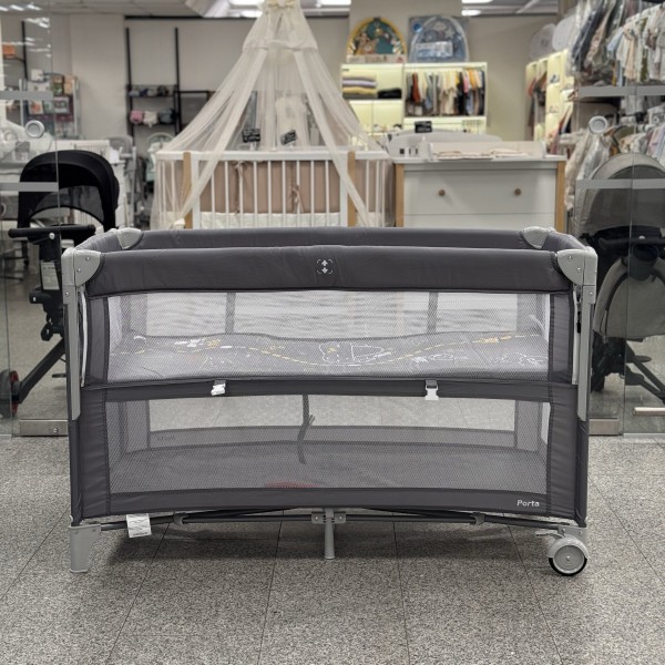 Детская приставная кровать манеж Carrello Porta цвет: ash grey CRL-18103