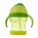 Поильник-непроливайка с трубочкой 200 мл цвет: лайм