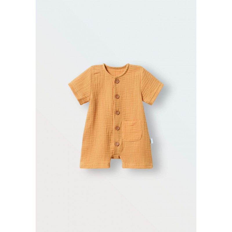 Песочник детский из муслина 62-68 см цвет: темная горчица 1301-131