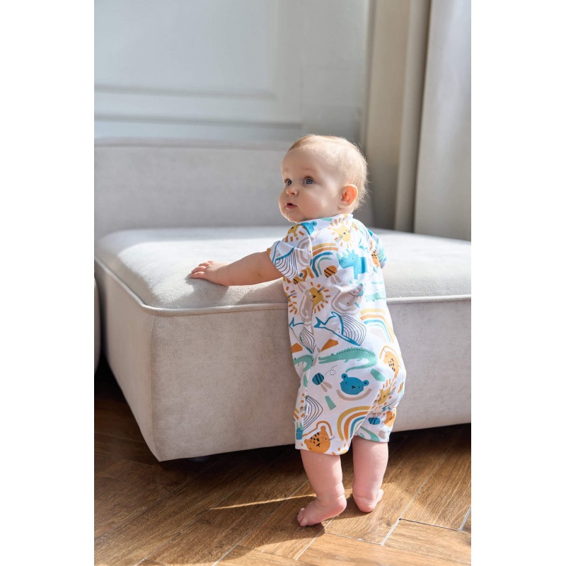 Песочник детский из трикотажа 68-74 см цвет: в мире животных 1516-216