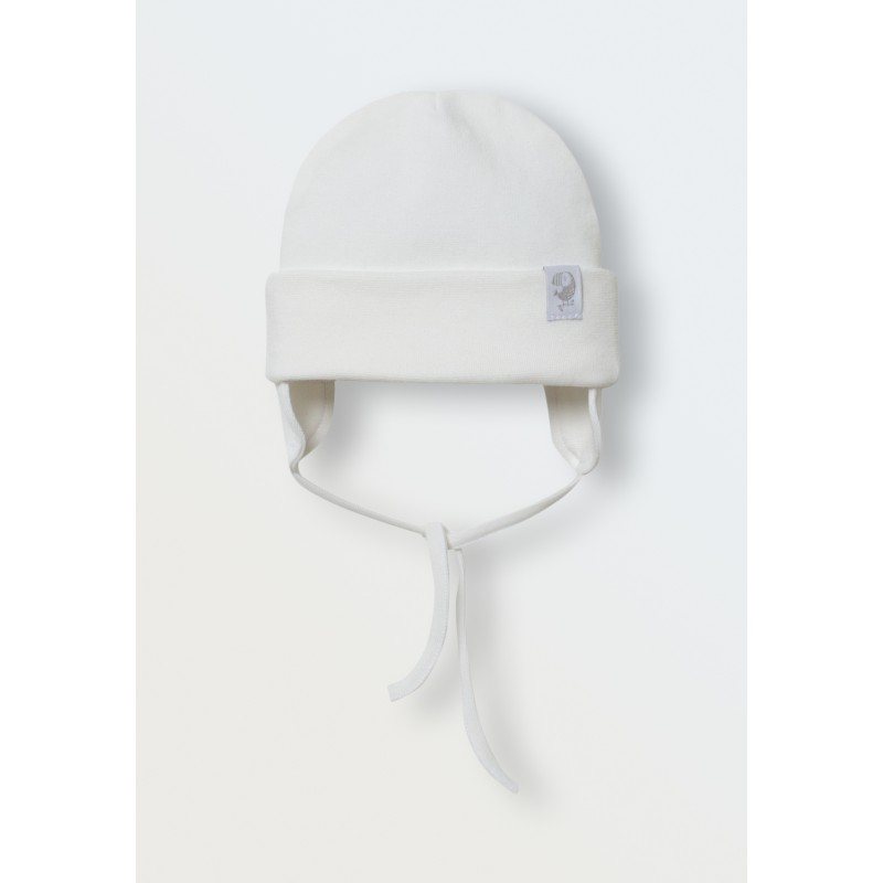 Шапочка из рибаны 36-38 см цвет: экрю 6035-02