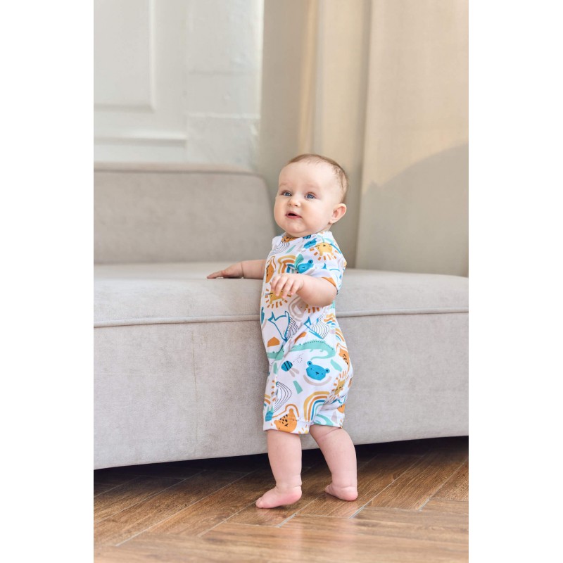 Песочник детский из трикотажа 74-80 см цвет: в мире животных 1516-216 Песочник детский из трикотажа 74-80 см цвет: в мире животных 1516-216