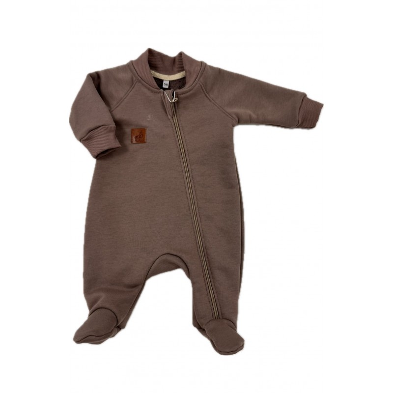 Комбинезон из футера без начеса Bunnyphant 62 см цвет: шоколадный в086