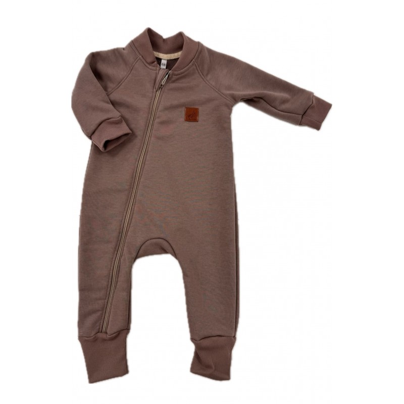 Комбинезон из футера без начеса Bunnyphant 74 см цвет: шоколадный в086