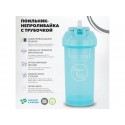 Поильник-непроливайка с трубочкой 6+m.Twistshake 360 мл. цвет: Пастельный синий /Pastel Blue