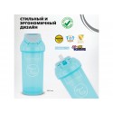 Поильник-непроливайка с трубочкой 6+m.Twistshake 360 мл. цвет: Пастельный синий /Pastel Blue