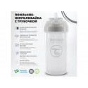 Поильник-непроливайка с трубочкой 6+m.Twistshake 360 мл. цвет: Пастельный серый /Pastel Grey