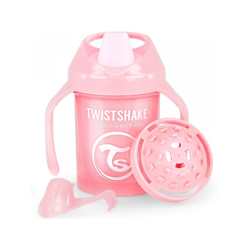 Поильник-непроливайка 4+m. Twistshake Mini Cup 230 мл. цвет: Пастельный розовый /Pastel Pink