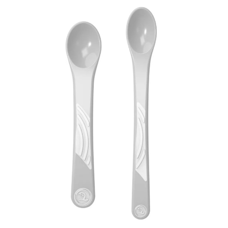 Ложки для кормления 4+m. Twistshake 2 шт. цвет: Пастельный серый /Pastel Grey