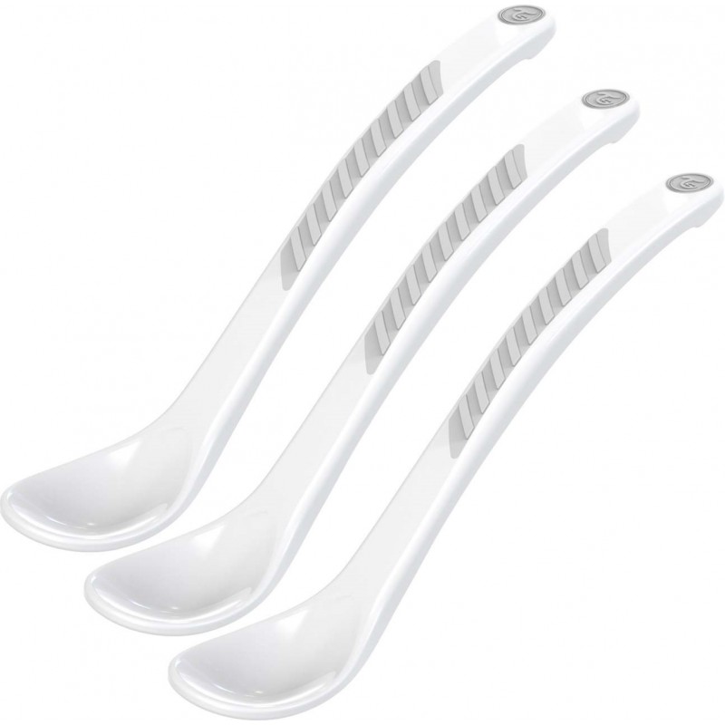 Ложки для кормления 4+m Twistshake 3 шт. цвет: Белый /White
