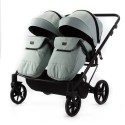 Детская коляска для двойни 2 в 1 Adamex Leo Duo Tip цвет: серо-зеленый TK-27