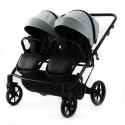 Детская коляска для двойни 2 в 1 Adamex Leo Duo Tip цвет: серо-зеленый TK-27