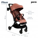 Коляска детская прогулочная Pituso Pera суперлегкая цвет: coffee