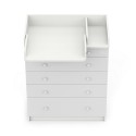 Комод пеленальный детский 5 ящиков Атон Maks цвет: белый-премиум-белый