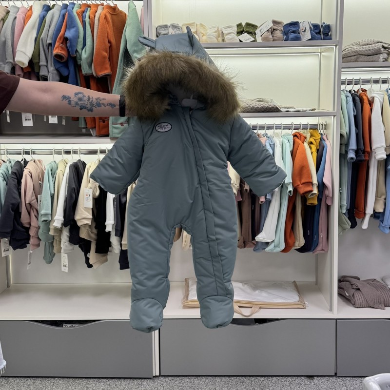 Зимний комбинезон из мембраны + овчина Банни 74 см цвет: зеленый Зимний комбинезон из мембраны + овчина Банни 74 см цвет: зеленый