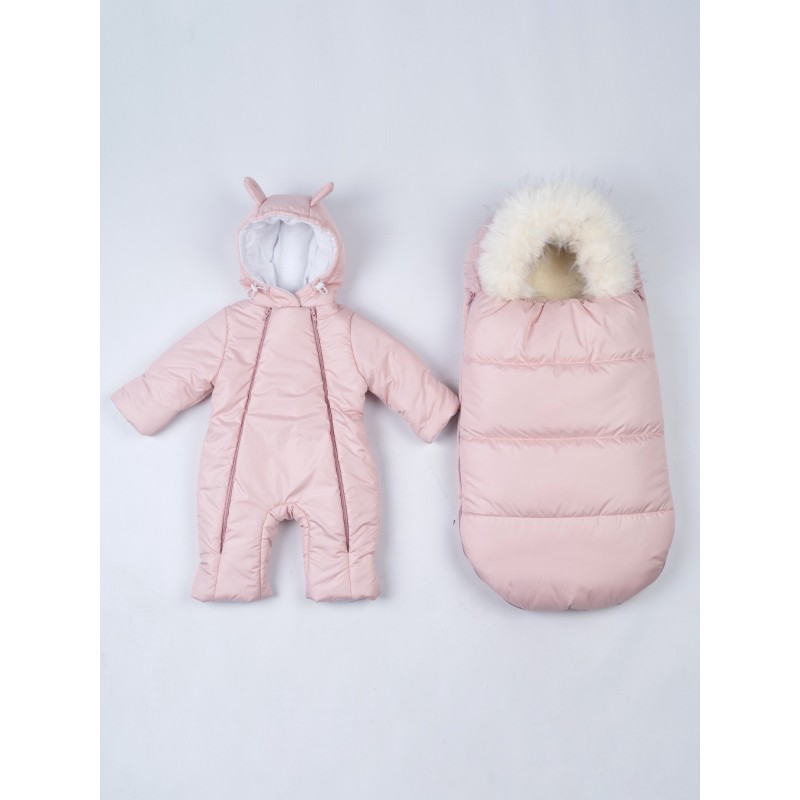 Комплект теплый на выписку и прогулки 2 в 1 " Умка. V2" цвет:розовый