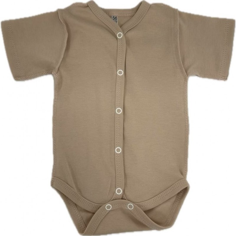 Боди с коротким рукавом на кнопках 56-62 см цвет: латте Т-133/О
