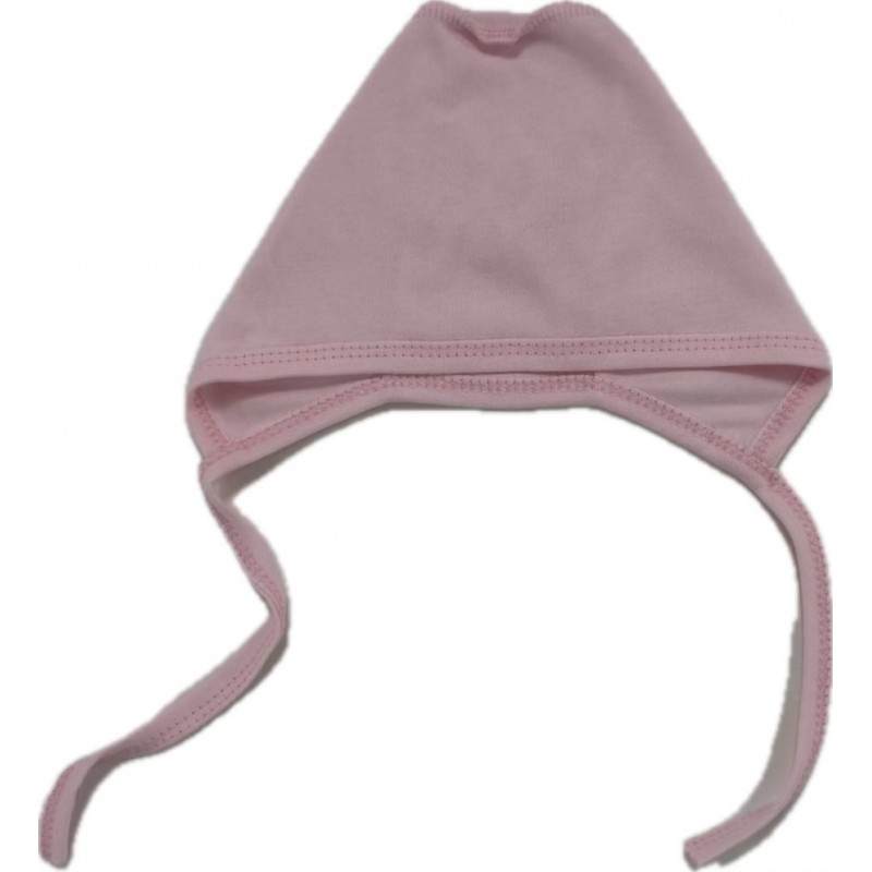 Чепчик однотонный с завязками и швами наружу 0-3 месяца цвет: пион Т-130/О Чепчик однотонный с завязками и швами наружу 0-3 месяца цвет: пион Т-130/О