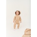 Вязаный хлопковый комбинезон 68-74 см Птички цвет: экрю+бронза 7055-319