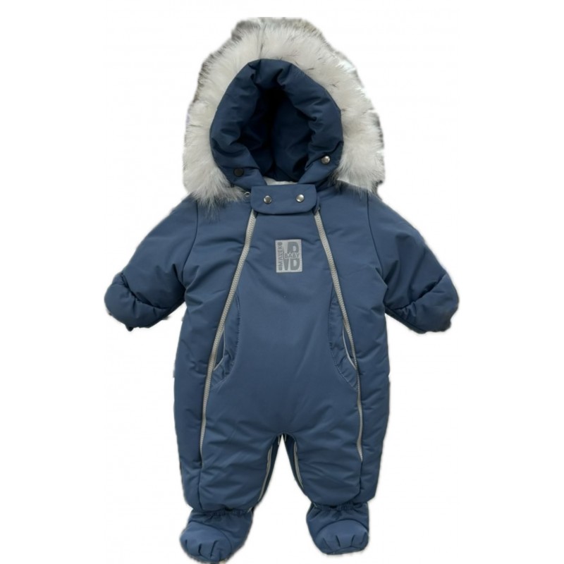 Комбинезон-трансформер с рождения до 68 см цвет: серо-синий 163ШМ/2