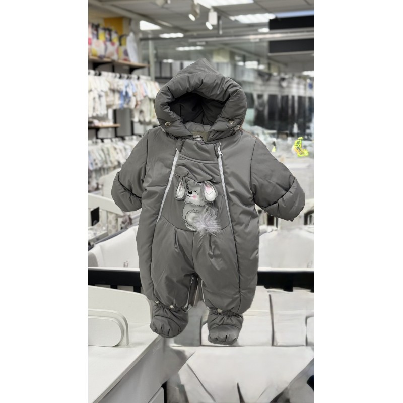 Комбинезон-трансформер с рождения до 68 см цвет: серый 147ШМ